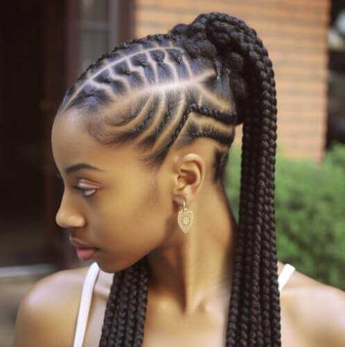 Cornrows with Natural Hair